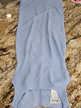 Michael Angelo Pastel Blue Fitted Brides Maid Dress with Back Zipper. Size 8